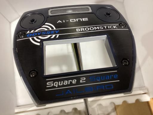 オデッセイ Ai-ONE SQUARE 2 SQUARE JAILBIRD BROOMSTICK 45インチ パター PT STROKE LAB 180 スチール フレックスその他 メンズ 男性用 右利き 右用 Bランク ゴルフクラブ