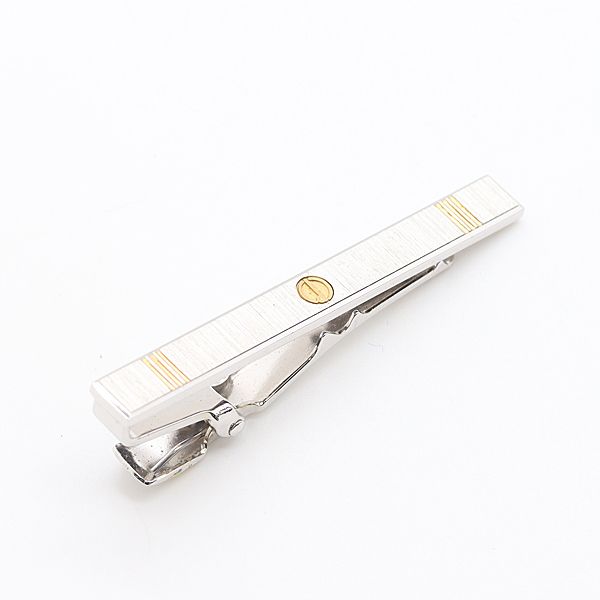 箱付 良品 ダンヒル ネクタイピン カフスセット シルバーカラー