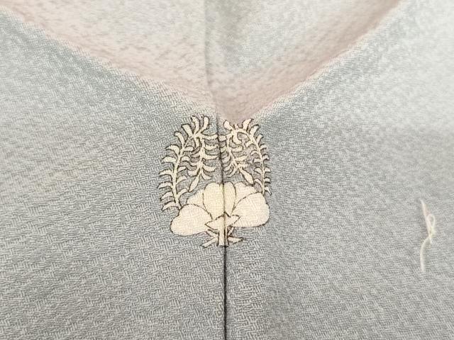 平和屋着物○上質な色無地 風景地紋 藤鼠色 正絹 逸品 DAAV8685tw