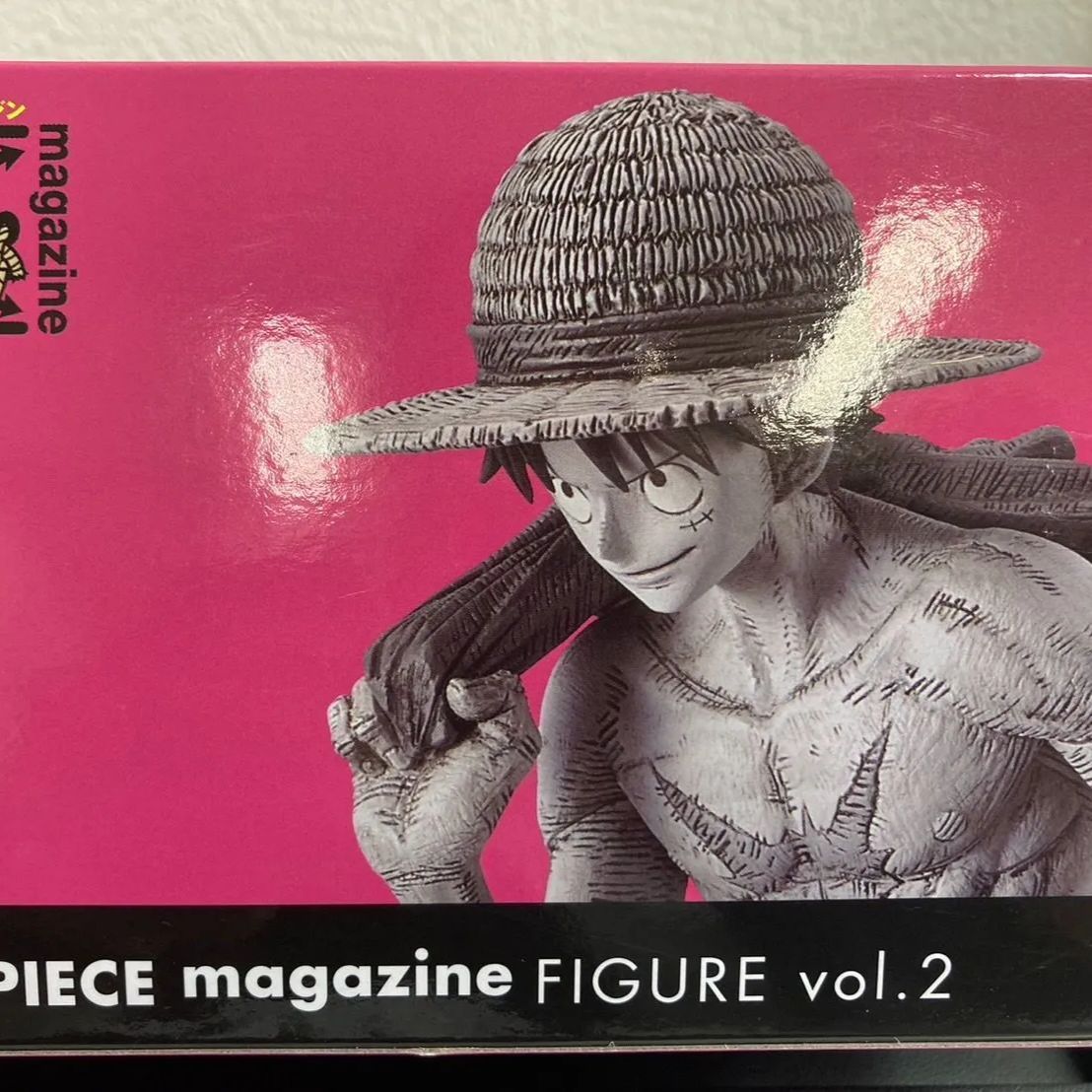 年代物 ワンピース 空島まふっとフィギュア ルフィ ONEPIECE レア 希少 HN ルフィ ワンピース・マガジン フィギュア 全2種 Bモノクロ