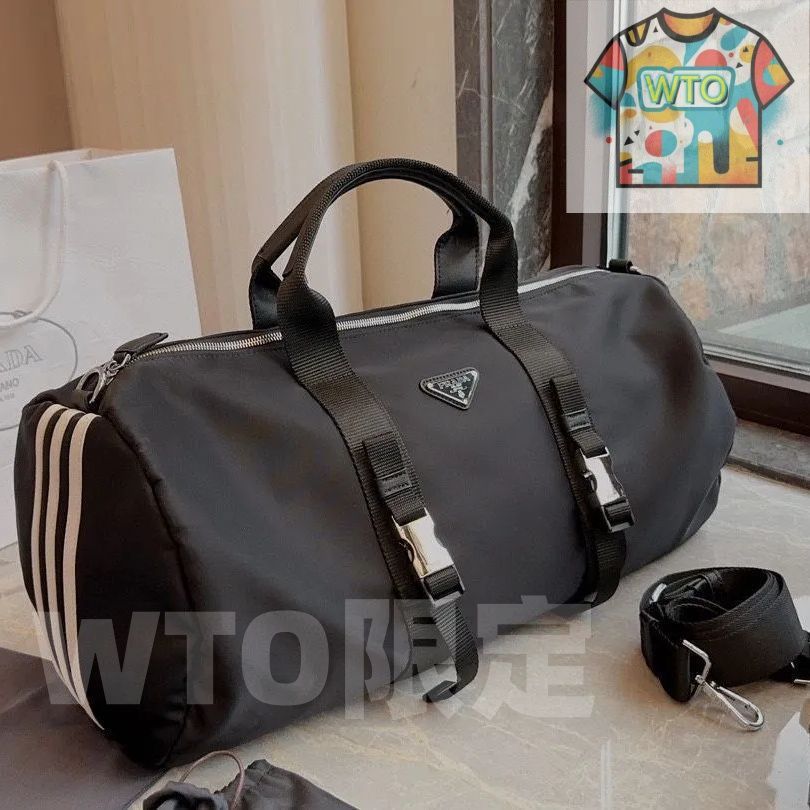 【激レア 美品】プラダ　トートバッグ　ハンドバッグ　ナイロン　黒　ブラック 新品】PRADA プラダ × adidas Re-Nylon ダッフルバッグ 黒｜本日