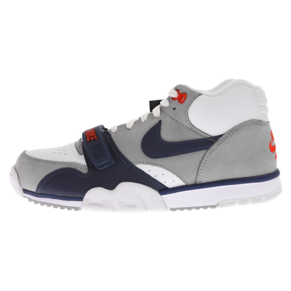 NIKE (ナイキ) AIR TRAINER 1 MIDNIGHT NAVY エアトレーナー1ミッドナイトネイビー ハイカットスニーカー ホワイト  US9/27cm DM0521-101 - メルカリ