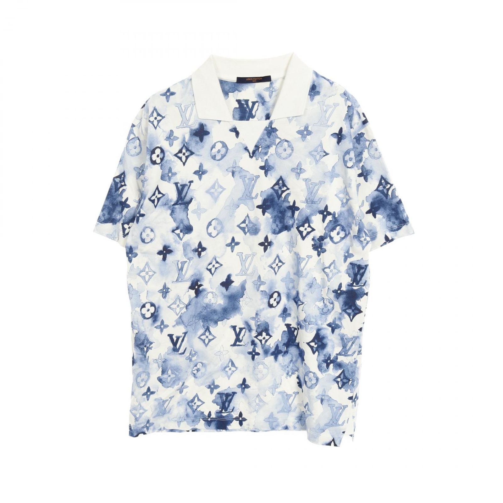 ルイ ヴィトン LOUIS VUITTON ポロシャツ ウォーター モノグラム RM211V ZMQ HL Y01W コットン ポロシャツ メンズ Used B