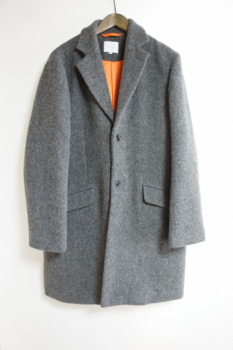 美品17AW VICTIMヴィクティム モッサウール チェスターコート ビッグ シルエット オーバーサイズ VTM-17-C-129 灰1101L★13