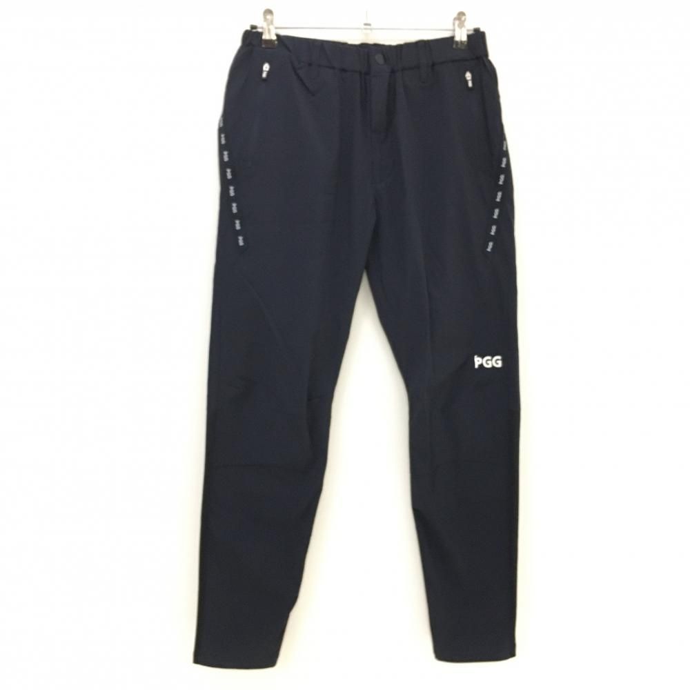 PGGパーリーゲイツ パンツ ネイビー×白 裾裏異素材 メンズ 6 XL ゴルフウェア PEARLY GATES
