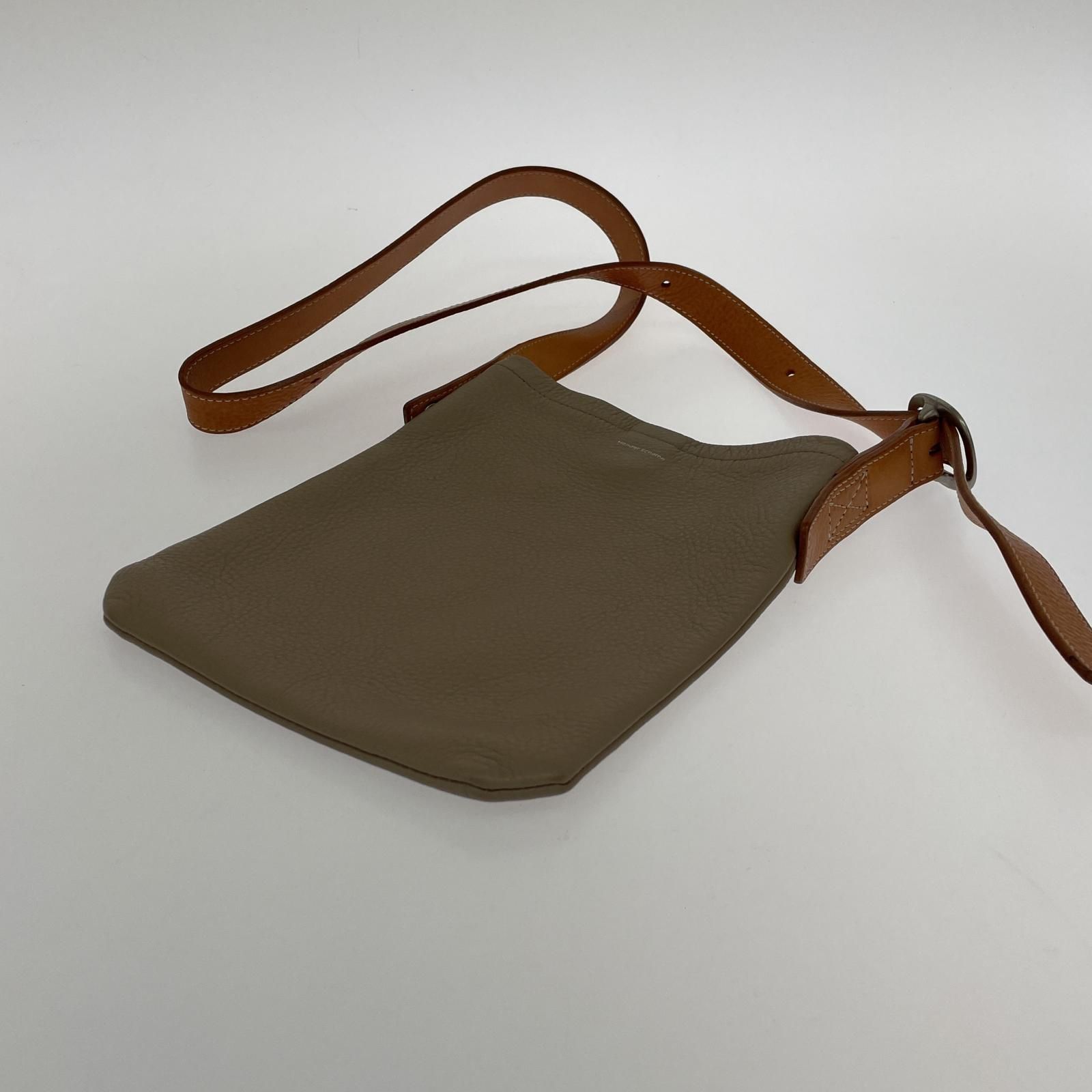 hender Schemeブラウン レザー ショルダーバッグ Hender Scheme ショルダーバッグ ブラウン - メルカリ