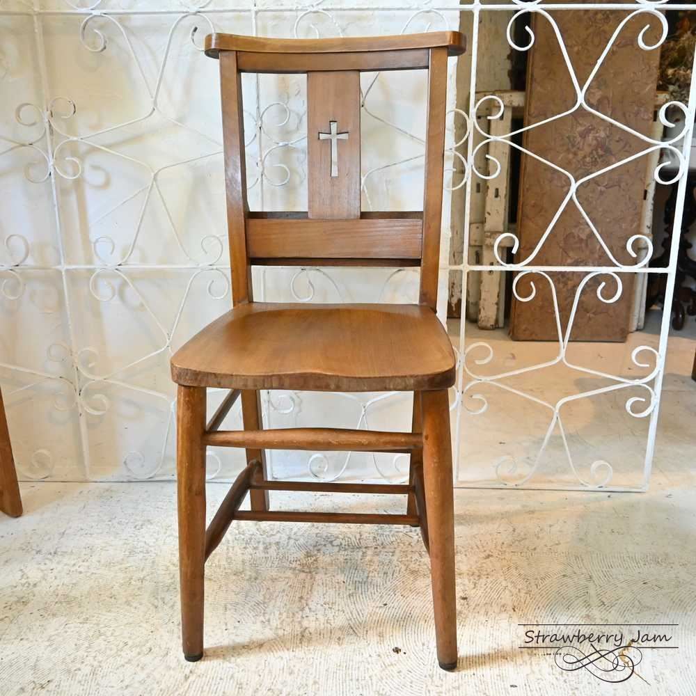 アンティーク チャーチチェア ダイニング 教会 椅子 イギリス
