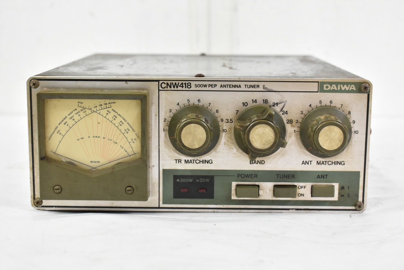 現状品 ダイワ アンテナチューナー CNW418 3.5MHz～30MHz 500W PEP DAIWA アマチュア 無線機 ITTYQGESD9UO-A05-byebye