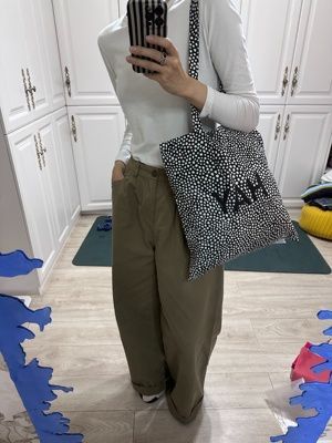 HAY トートバッグ navy ネイビー ヘイ コットン 鞄 手さげ