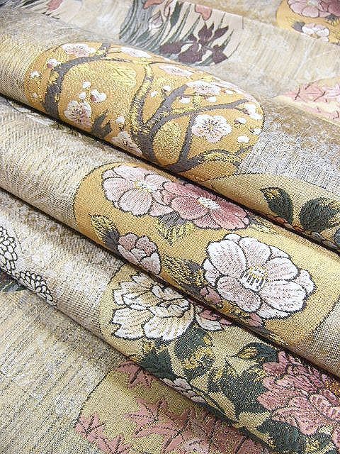 落ち着いた色合いの正絹西陣袋帯 未仕立