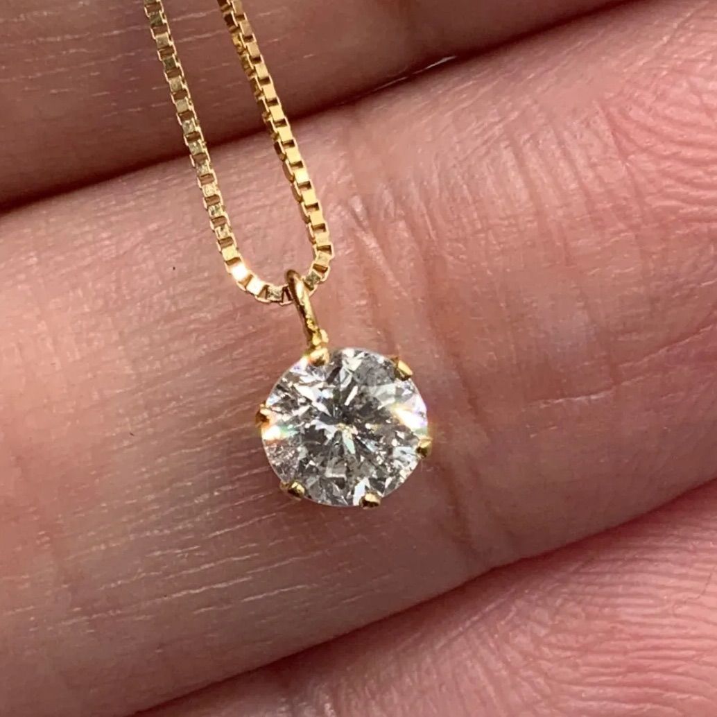 K18 ダイヤ 0.522ct ネックレス 約45cm サイズ調整可能 1.7g - メルカリ