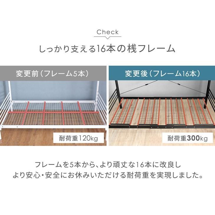 耐荷重300kg 二段ベット