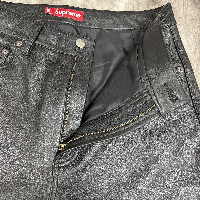 Supreme 24AW Leather Baggy 5-Pocket Jean