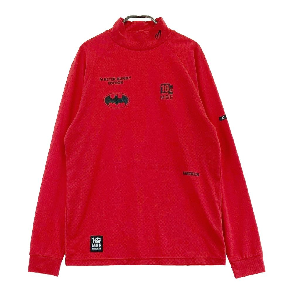 サイズ 5 MASTER BUNNY EDITION マスターバニーエディション ×BATMAN 10周年 ハイネック 長袖Tシャツ レッド系 240101489148 ゴルフウェア メンズ ストスト