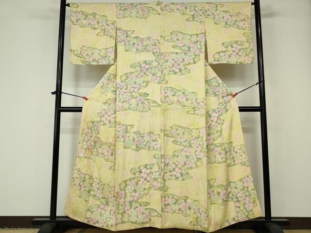 平和屋着物○訪問着 箔彩織 舞琳派 貝桶風景飛鶴