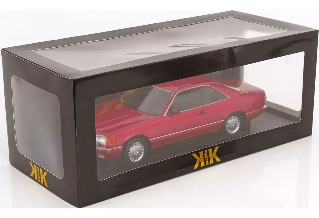 【新品】ミニカー 1/18 Mercedes 500 SEC C126 1985 (レッドメタリック) [KKDC180336]