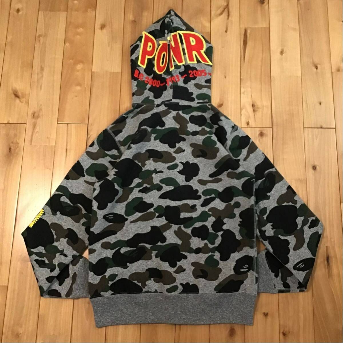 2015年 Heather grey シャーク パーカー Mサイズ shark full zip hoodie a bathing ape BAPE camo エイプ ベイプ アベイシングエイプ