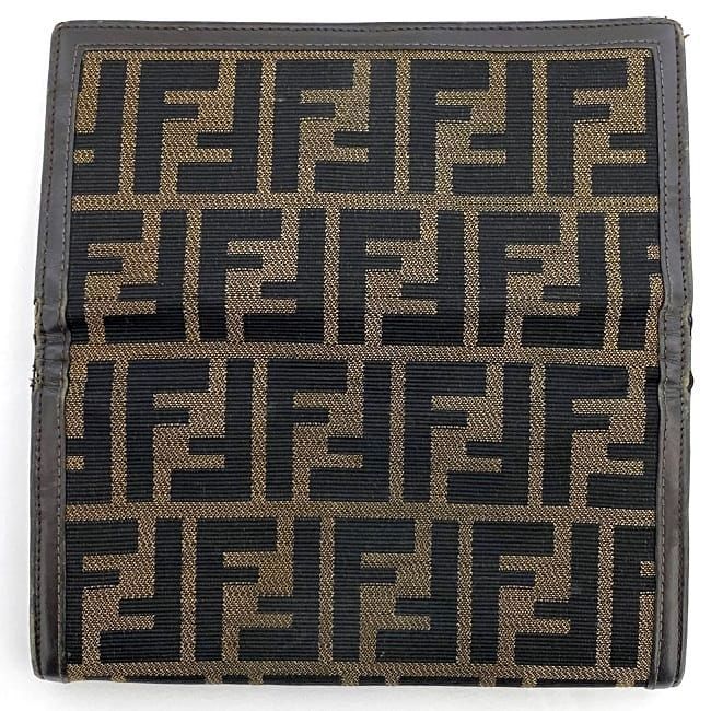 FENDI 長財布 ブラウン/ダークグレー フェンディ 二つ折り 長財布 ブラウン カーキ ズッカ 2309