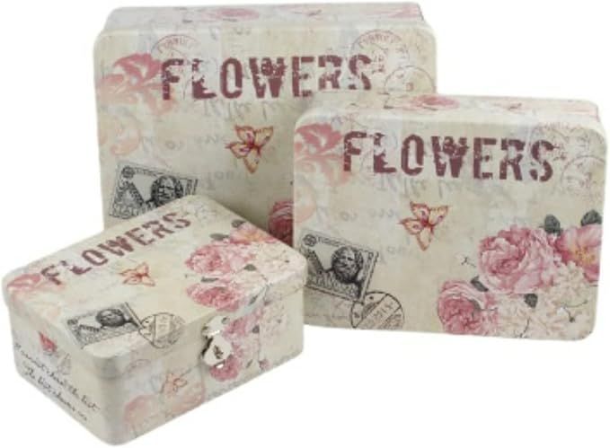 中古】K▽ブリキ トタン 缶 収納 箱 ボックス ストッカー (37537) 楽天