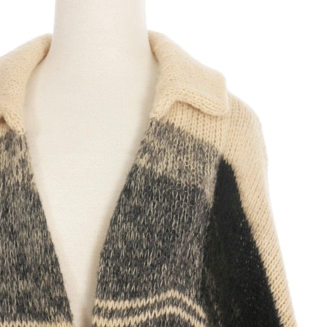 ドリスヴァンノッテン DRIES VAN NOTEN アルパカウール ロング ニットカーディガン 半袖 M マルチカラー レディース ドリスヴァンノッテン DRIES VAN NOTEN アルパカウール ロング