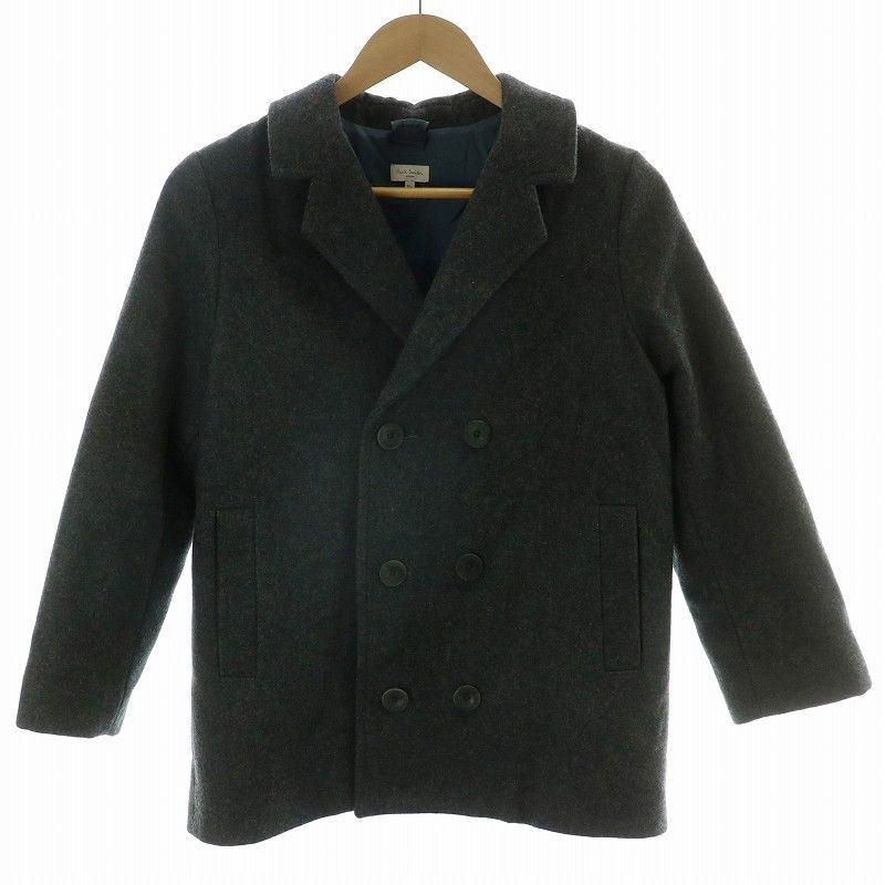 ポールスミス PAUL SMITH チェスターコート ロング アウター ダブル 総裏地 男の子 キッズ服 ウール 10A 灰色 グレー 5K44502-C0 |MP GY13