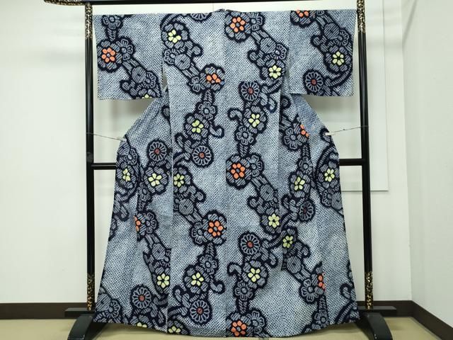 平和屋着物 上 夏物 浴衣 有松鳴海絞り 花繋ぎ 綿 CZAA3617s5