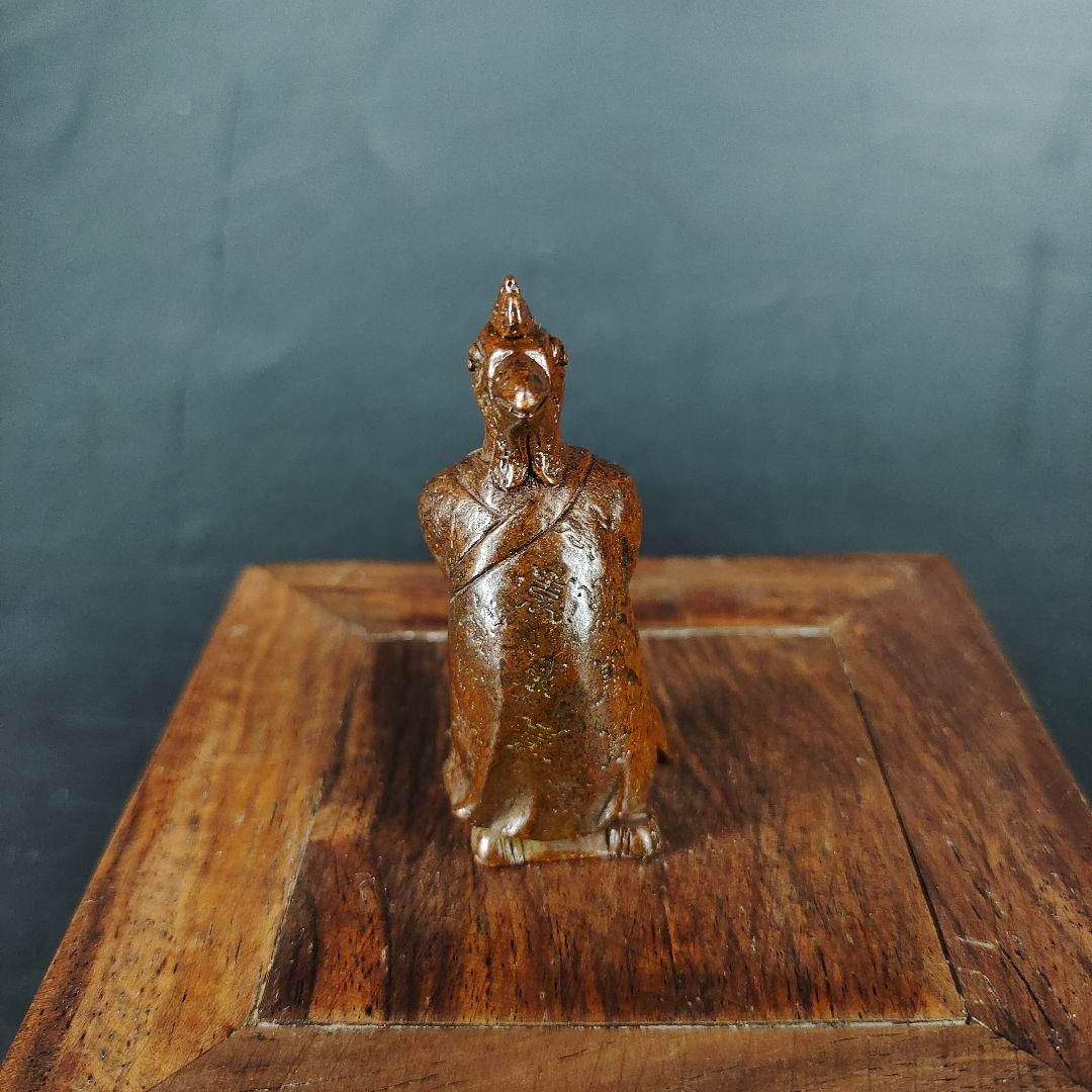 銅細工 十二支鶏香挿 茶道 卓面 雄鶏 線香 装飾品 工芸品 美術品