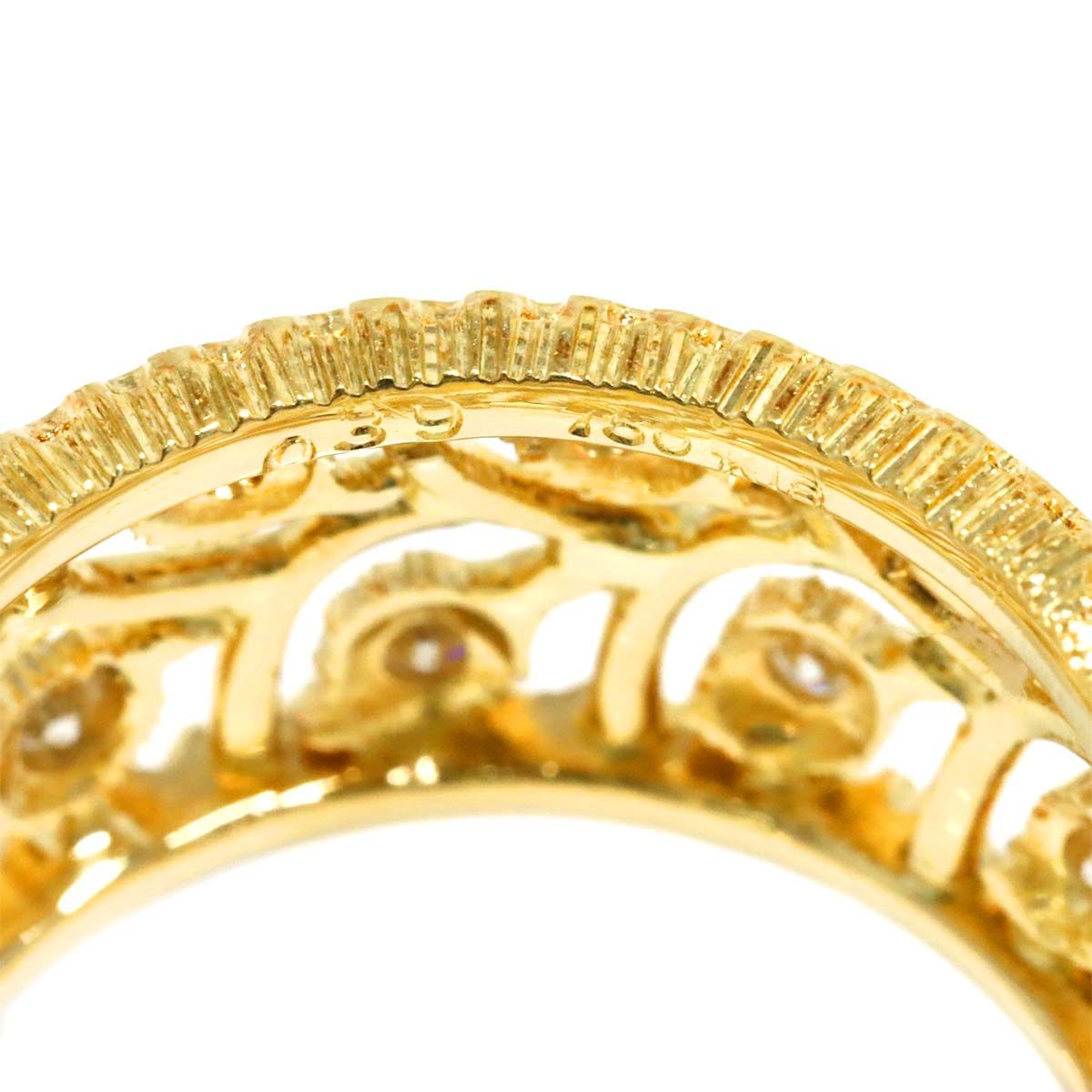 リング 13号 ダイヤ 0.39ct K18 YG イエローゴールド 750 指輪 Diamond  