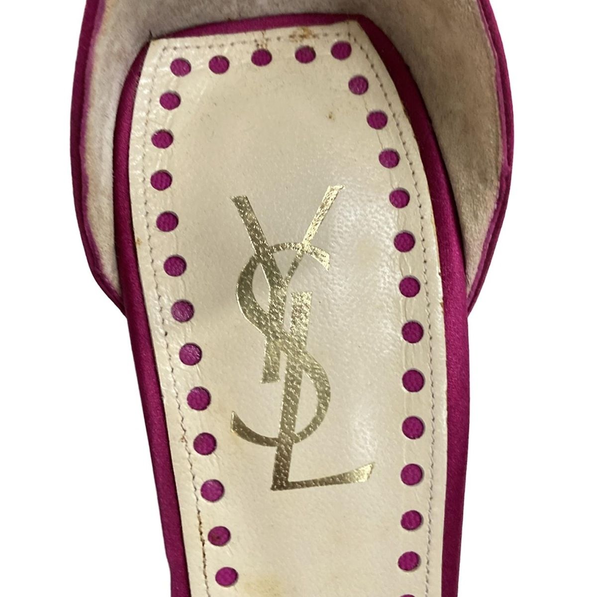 SAINT LAURENT ピンク ハイヒール 37.5 Vintage YSL-YVES SAINT