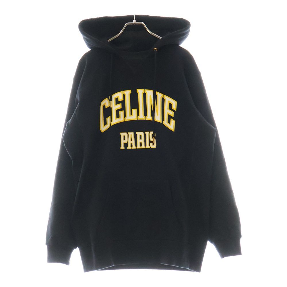 CELINE セリーヌ フロントロゴプリントスウェットプルオーバーパーカー フーディー 2Y70F670Q.38WL ブラック