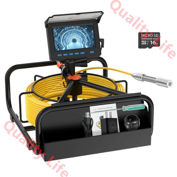 配管カメラ 工業内視鏡カメラ 下水道 検査カメラ 4.3 LCDスクリーン 23*17mmレンズ スネークカメラ 6個LEDライト明るさ調節 IP68防水 スコープ カメラ内視鏡 ファイバースコープ ボアスコープ 暗視鏡 水中観察 A 20M