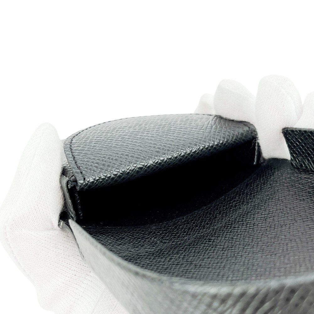  新同 ルイヴィトン ポルトモネ キュベット 小銭入れ 財布 タイガ レザー アルドワーズ ブラック M 64422 451645 7 コインケース 小銭入れ 小物