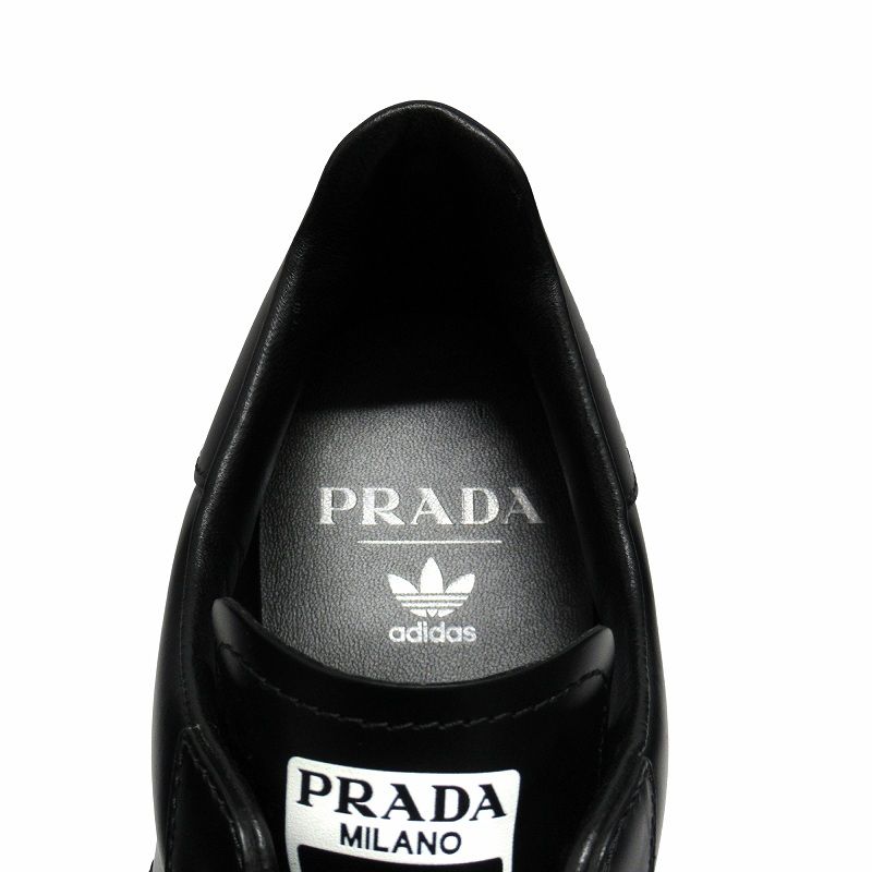 美品 21aw プラダ × アディダス PRADA × adidas スーパースター スニーカー レザー ローカット シューズ ロゴ コラボ 