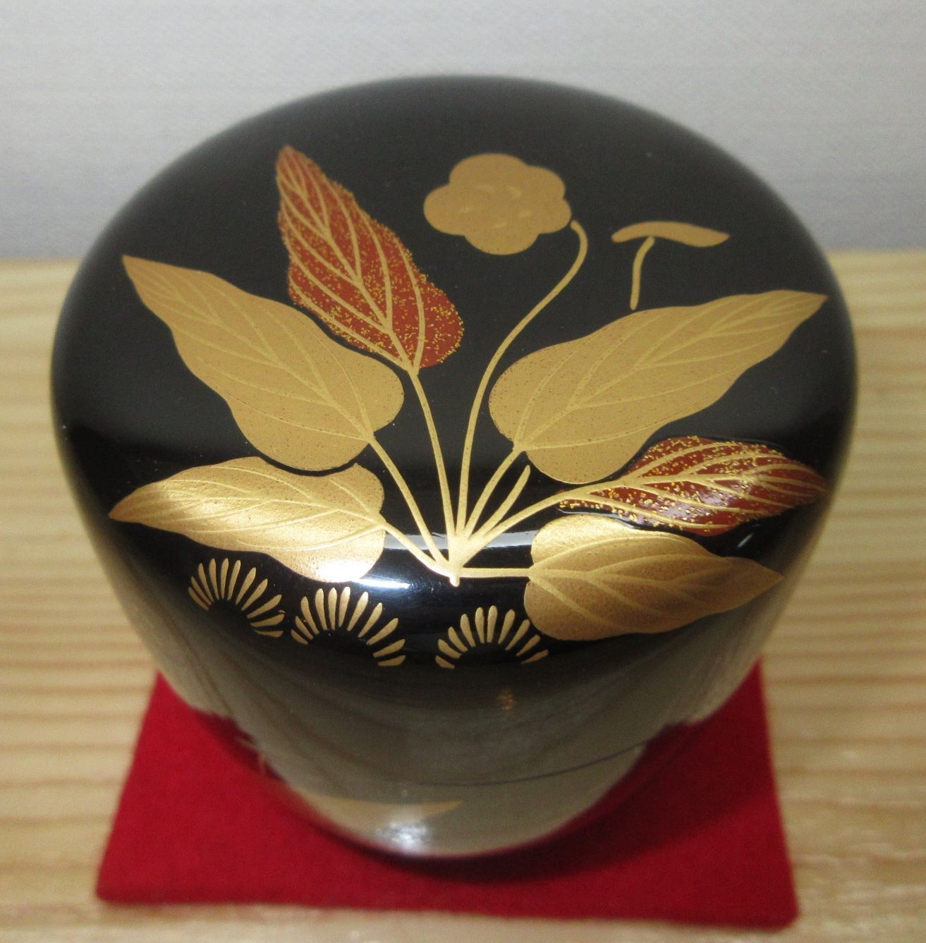 逢絢亭 茶道具 中棗 京塗 すみれ蒔絵 表千家書付 初瀬川柳庵 共箱入り