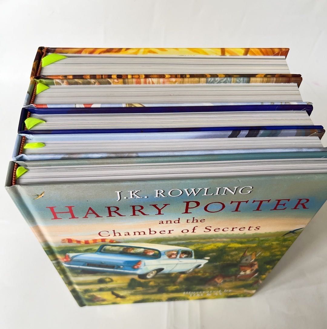 新品】Harry Potter ハリーポッターイラスト記念版 ５冊