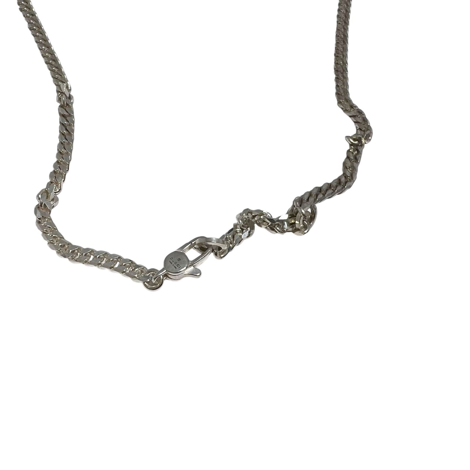 GUCCI/グッチ ノットインフィニティネックレス シルバー 約46cm