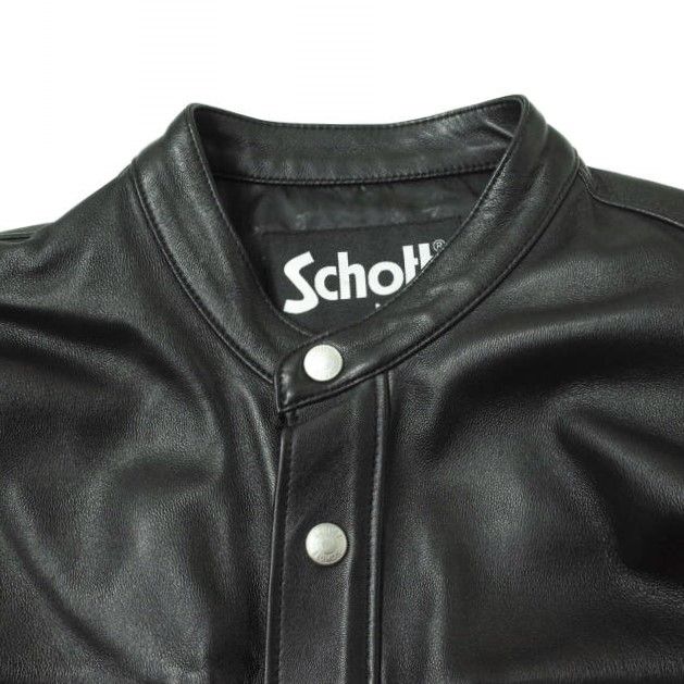 schott x EDIFICE ショット エディフィス 21SS 別注 レザーシャツ 21050310303010 L ブラック 長袖 ラムレザー ノーカラー  ジャケット トップス mc68567 - メルカリ