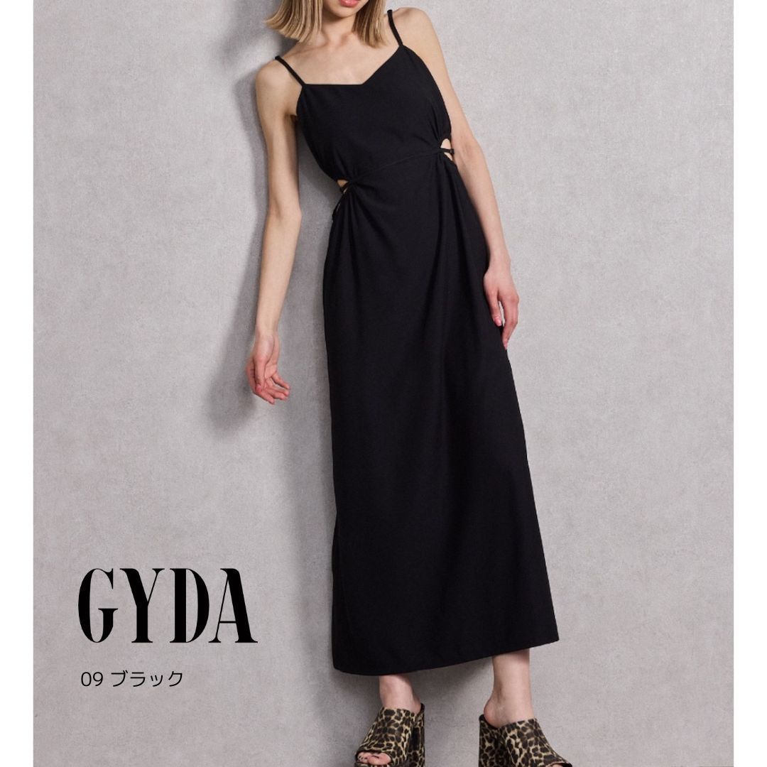 GYDA(ジェイダ)ロゴワンピース 即納】SIDE OPEN BACK RIBBON LONGワンピース GYDA ジェイダ