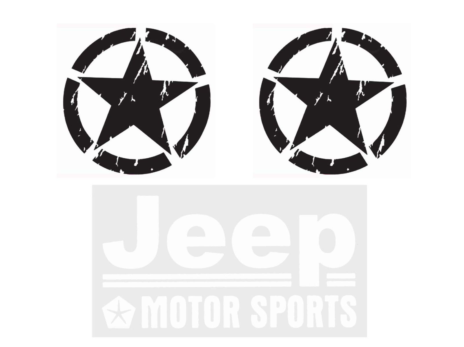 新生活応援SALEブラック オフロード ステッカー 車 車体 サイドドア トランク 防水加工カーステッカー (Black)