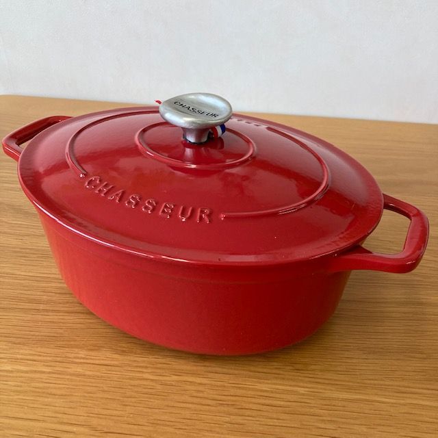 66】<<新品未使用>>シャスール オーバルキャセロール25cm レッド 
