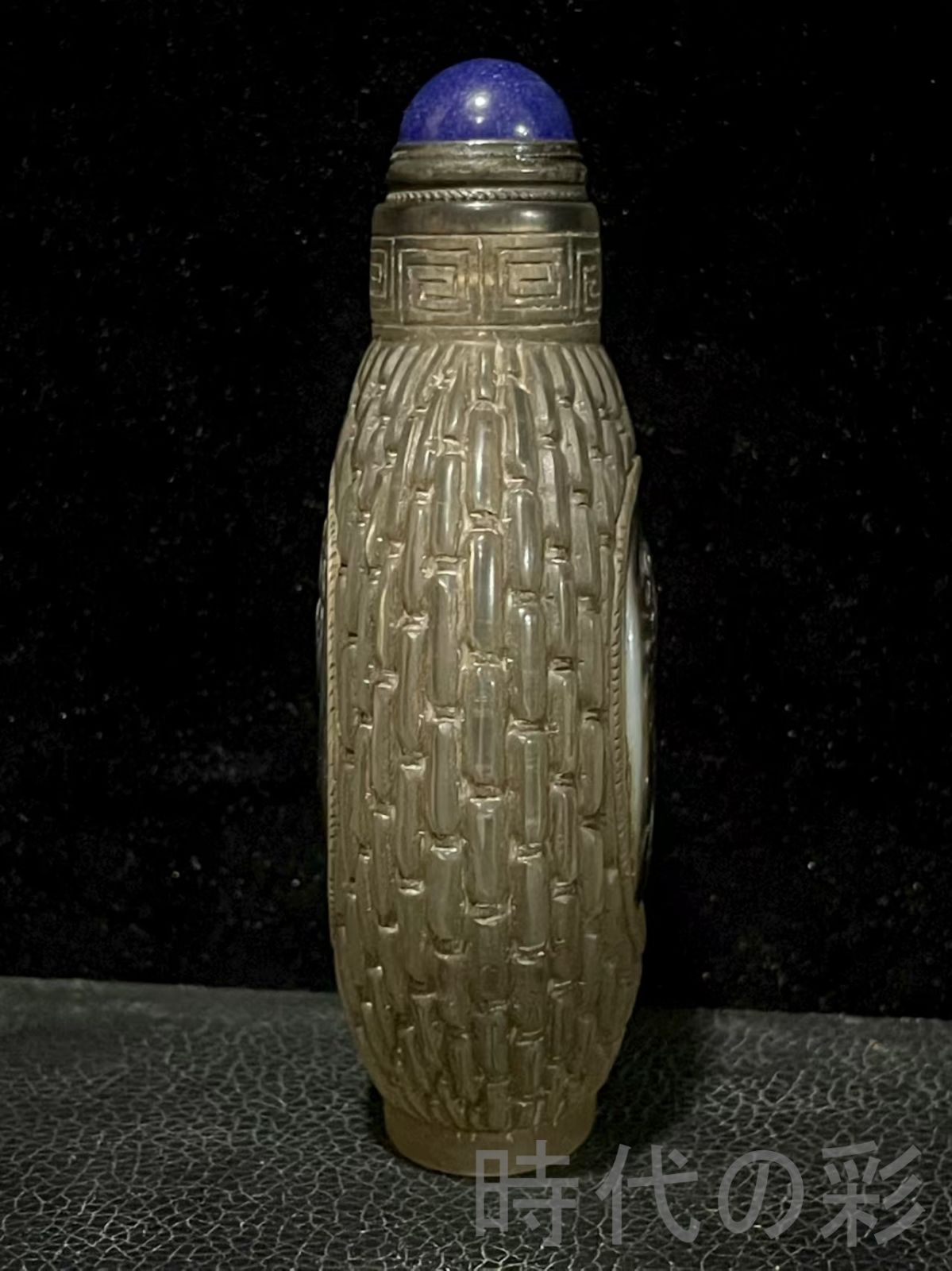 中国古美術 旧家蔵出 清代 琉璃 貝殻象嵌 西洋 鼻煙壺 名家手繪 古玩 細工 古置物 縁起物 時代物 R07092105