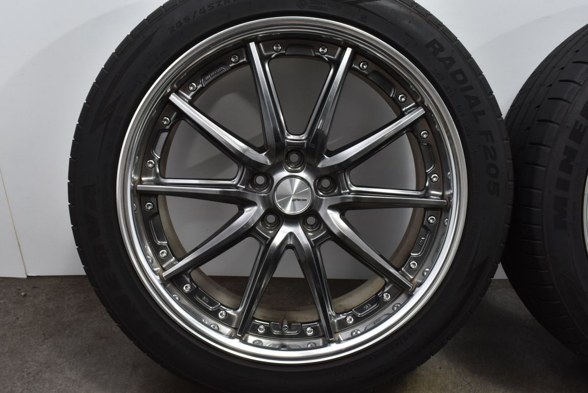 美品】WORK ランベック LS10 20in 8J +43 PCD114.3 ミネルバ ラジアル 