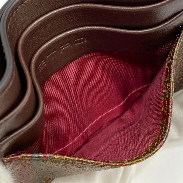 エトロ MP2E0001-AA012 カードケース パスケース 名刺入れ ペガサス 刺繍 ペイズリー タグ レザー ブラウン ETRO NEXPOTALLINN_EU