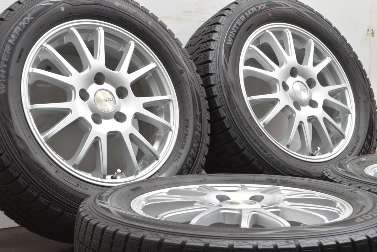 交換用に VTO 16in 6.5J 55 PCD114.3 ダンロップ ウィンターマックス WM01 215 60R16 CX-3 オデッセイ ヴェゼル カムリ エスティマ