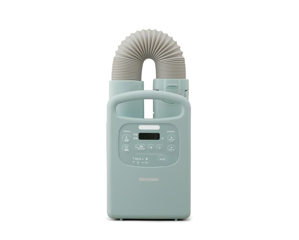 アイリスオーヤマ 布団乾燥機 ふとん乾燥機 幅約16.0×奥行約14.0×高さ約36.0cm ダニ退治 カラリエ メーカー保証付き 温風機能 マット不要 カラリエ Colors グリーン IRIS OHYAMA FK-RC3-G