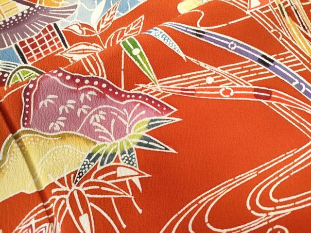 平和屋着物○豪華振袖 舞桜文 暈し染め 正絹 逸品 CAAY8385gh 平和