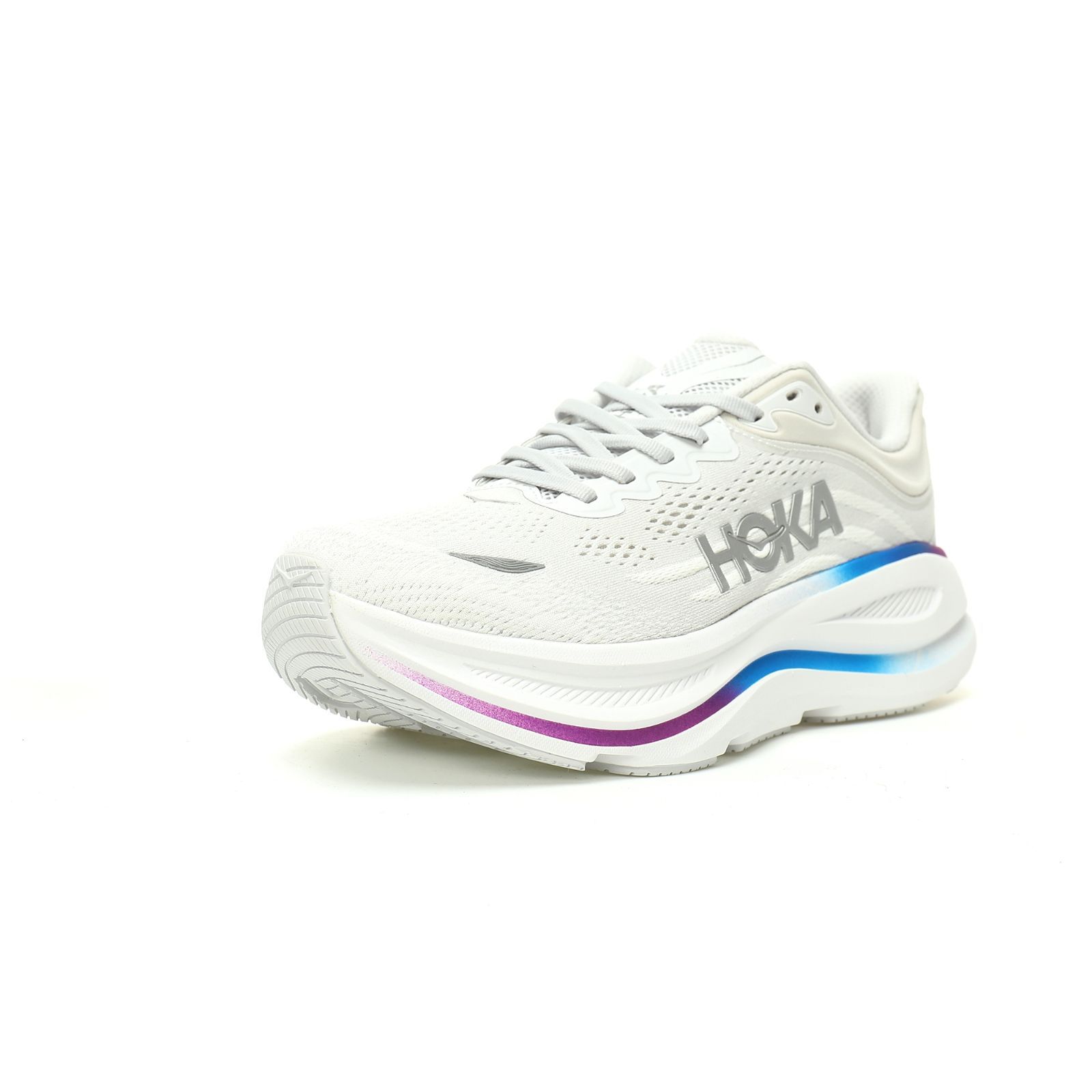 ホワイトニング 新品未使用 HOKA One One Bondi 9 Low ホワイト/ブルー/パープル