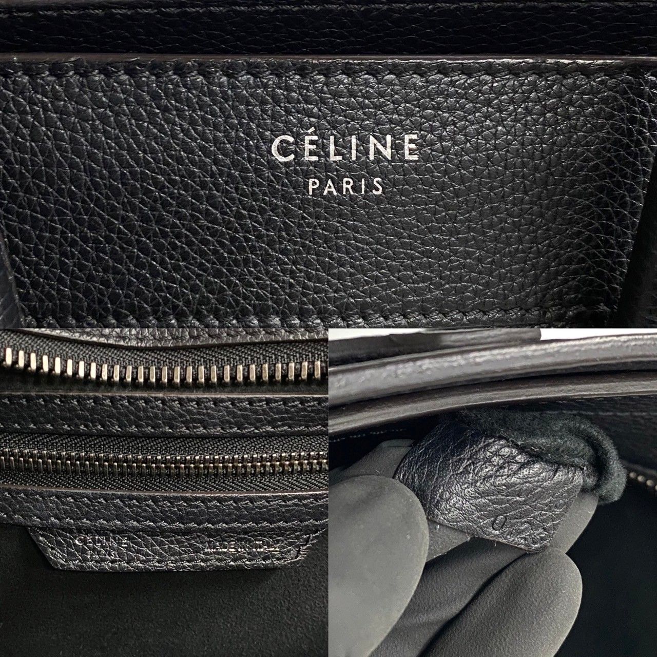 CELINE セリーヌ ラゲージ ハンドバック ブラック マイクロ CELINE セリーヌ ラゲージ ハンドバック ブラック マイクロ