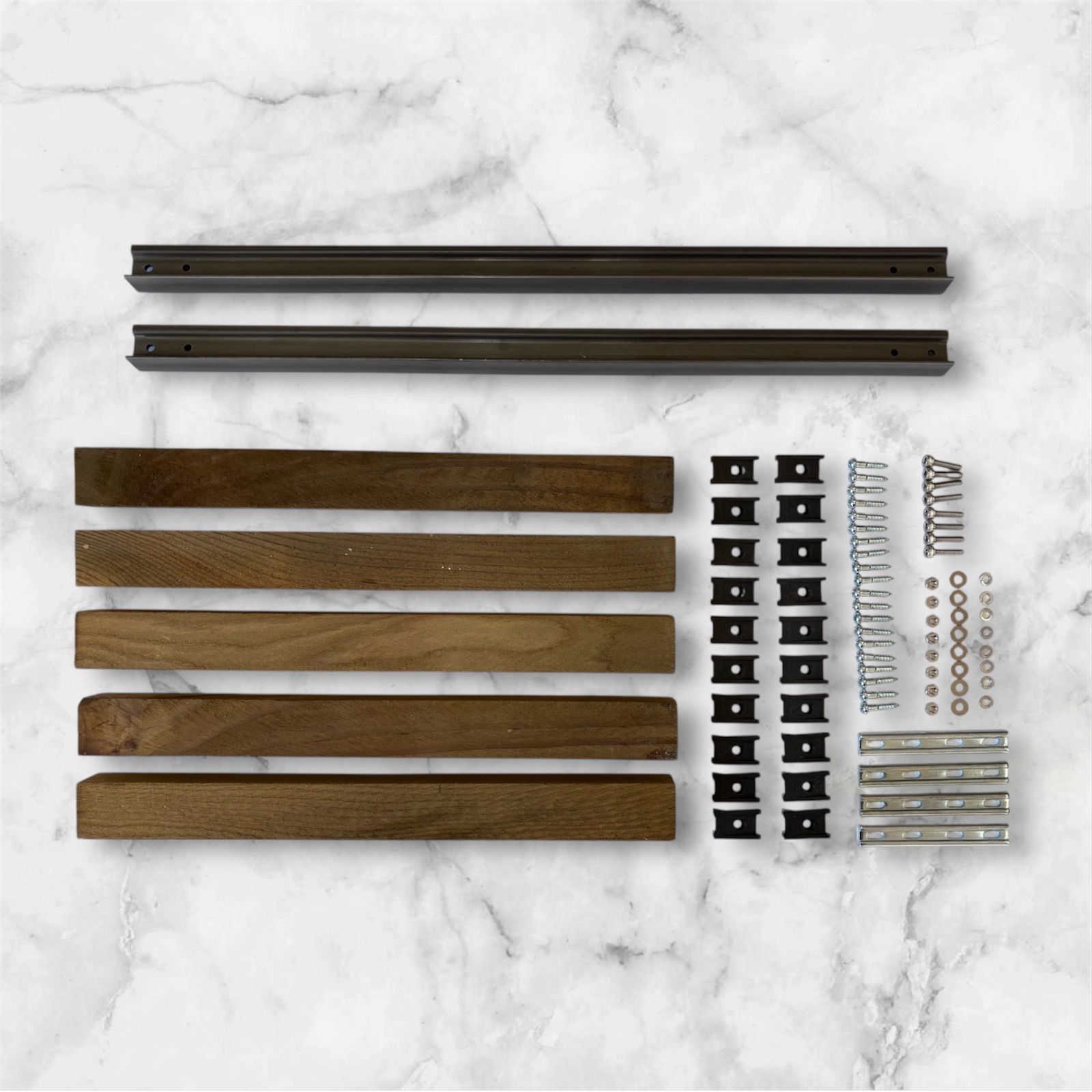 5インチゲージ 木製枕木線路 基本セット（治具有り）オブジェ 無垢材