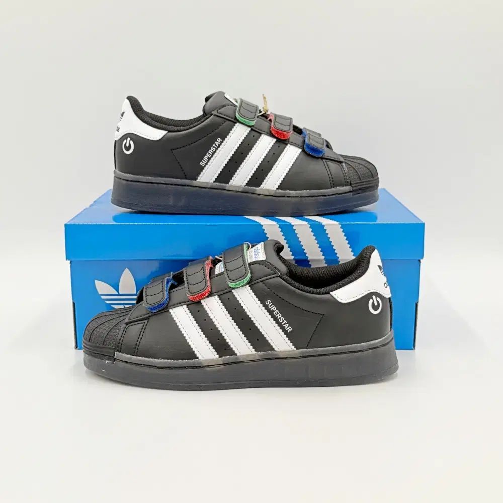 adidas アディダス スーパースター バックル トゥイーン 若者 新しい靴 黒 白